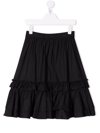 Mm6 Maison Margiela Kids' Ruffled Skirt Black