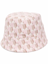 Lanvin Reversible Pink Logo Bucket Hat In Multicolor