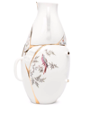 Seletti Kintsugi 24ct Yellow-gold Plated Porcelain Vase 32cm In White
