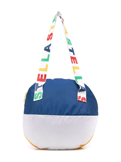 Stella Mccartney Kids' Green Blue Red Yellow White Striped Beach Ball Shoulder Bag
