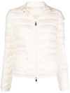 Moncler White Down Lans Short Jacket In Neutrals