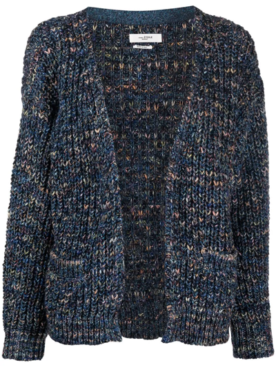 Isabel Marant Étoile Chunky-knit Open-front Cardigan In Blue