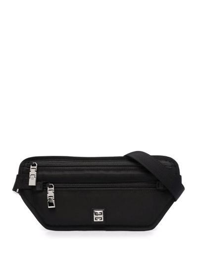 Givenchy Men's 4g Light Nylon Flat Belt Bag In Black