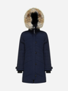 Canada Goose Lorette - Parka With Hood And Fur Coat In Blue