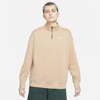 Nike Sportswear Essential Women's 1/4-zip Fleece In Hemp,white