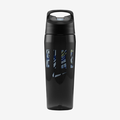 Nike 24oz Tr Hypercharge Straw Water Bottle In Black,anthracite,light Marine
