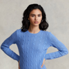 Ralph Lauren Cable-knit Cashmere Sweater In Harbor Island Blue