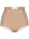 Johanna Ortiz Cape Of Good Reversible Bikini Bottoms In Nude