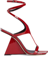 Giuseppe Zanotti 105mm Angled Wrapped Sandals In Rot