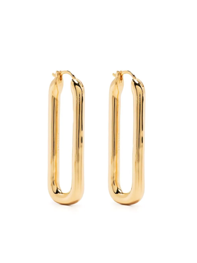 Missoma Ovate 18ct Yellow Gold-plated Brass Hoop Earrings In 18ct Gold Plated