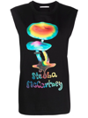 Stella Mccartney Abstract Mushroom-print T-shirt In Black