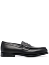 Giuseppe Zanotti Euro Loafer Loafers In Black Leather In Schwarz