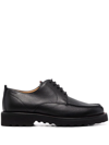 Bally Norber Leather Derby Shoes In Schwarz