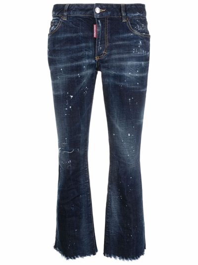 DSQUARED2 CROPPED FLARED JEANS