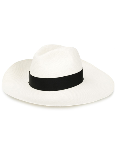 Borsalino Monica Panama Fine Hat - Atterley In White/black
