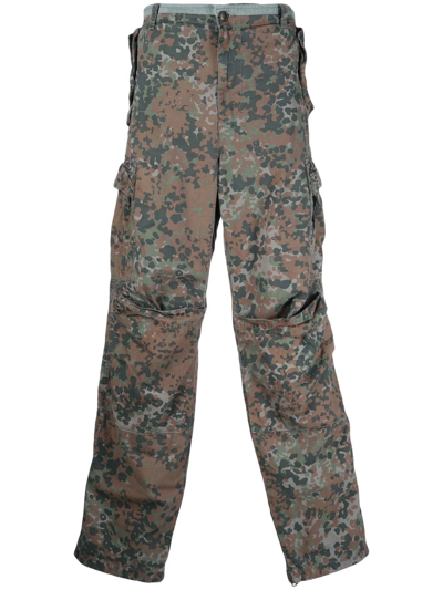 Diesel Camouflage-print Cargo Trousers In Military