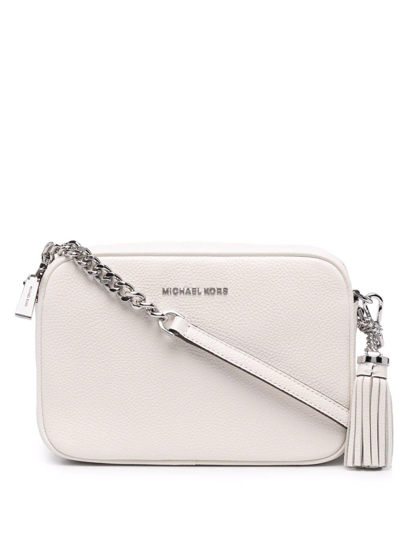 Michael Michael Kors Camer Logo-plaque Cross-body Bag In Weiss