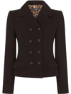 Dolce & Gabbana Double-breasted Virgin Wool Jacket In Schwarz