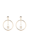 Jacquemus Le Chiquito Drop Hoop Earrings In Gold
