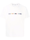 Sunnei Slogan And Logo-print T-shirt In Weiss