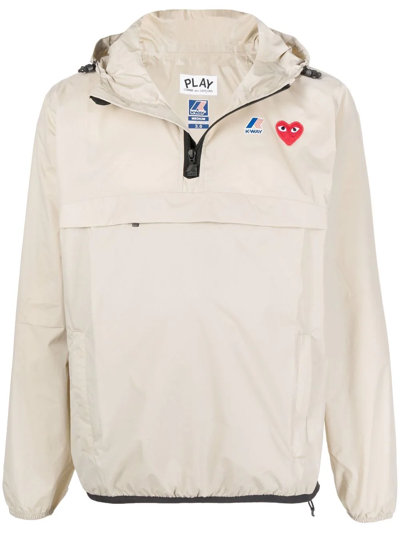 COMME DES GARÇONS PLAY HOODED PULLOVER JACKET