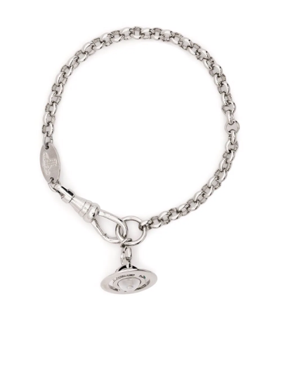 Vivienne Westwood Orb Charm Bracelet In Silver