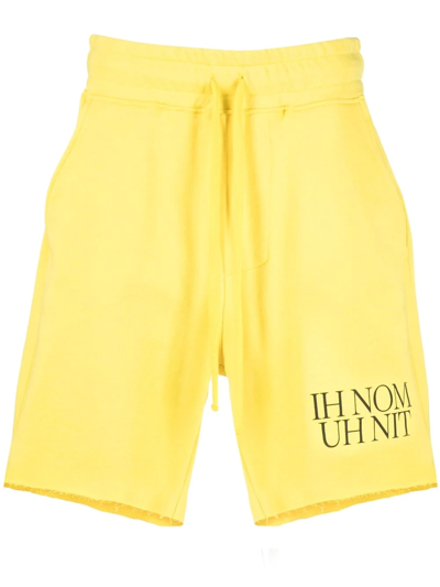 Ih Nom Uh Nit Yellow Cotton Track Shorts In Canary Yellow