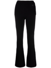 COURRÈGES LOGO KNIT FLARED TROUSERS