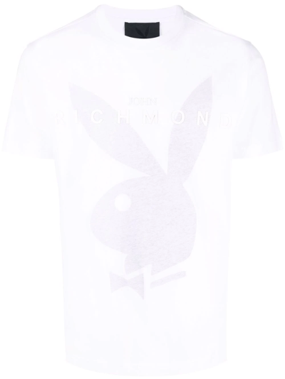 John Richmond Logo-print Short-sleeve T-shirt In Weiss