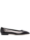 Aeyde Ida Nappa Leather Ballerinas In Schwarz
