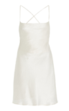 Third Form Women's Satin Mini Slip Dress In White,black