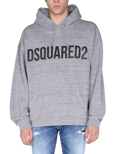 Dsquared2 Sweatshirt With Logo Print In Grey