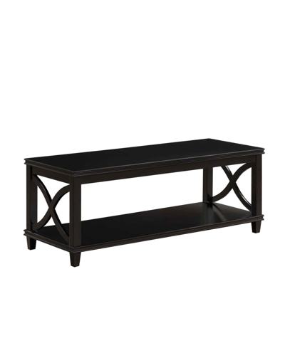 Convenience Concepts Florence Coffee Table With Shelf In Black