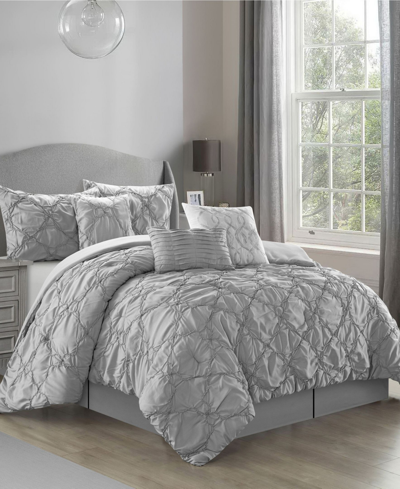 Stratford Park Marilou 7-piece Comforter Set, Queen In Gray