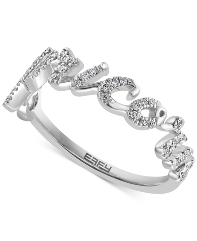 Effy Collection Effy Diamond Zodiac Capricorn Ring (1/6 Ct. T.w.) In Sterling Silver