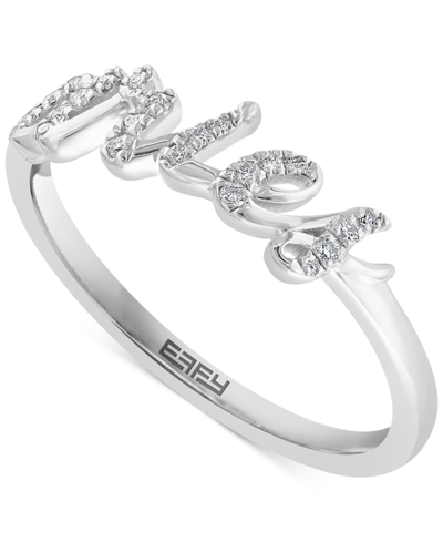 Effy Collection Effy Diamond Zodiac Aries Ring (1/10 Ct. T.w.) In Sterling Silver