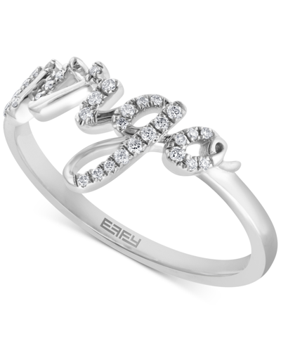 Effy Collection Effy Diamond Zodiac Virgo Ring (1/10 Ct. T.w.) In Sterling Silver