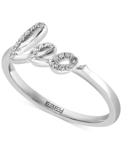 Effy Collection Effy Diamond Zodiac Leo Ring (1/20 Ct. T.w.) In Sterling Silver
