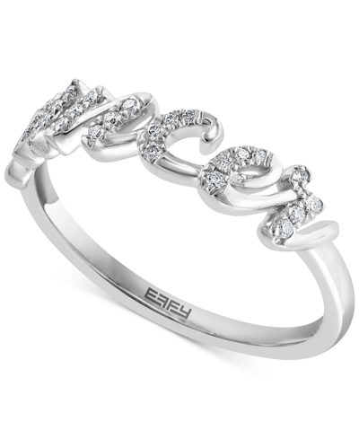 Effy Collection Effy Diamond Zodiac Cancer Ring (1/10 Ct. T.w.) In Sterling Silver