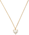 KATE SPADE GOLD-TONE BIRTHSTONE HEART PENDANT NECKLACE, 16" + 3" EXTENDER