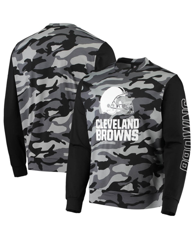 Foco Men's  Black Cleveland Browns Camo Long Sleeve T-shirt