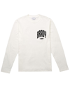 Brady Men's  White Varsity Long Sleeve T-shirt In White