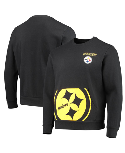Foco Men's  Black Pittsburgh Steelers Pocket Pullover Sweater