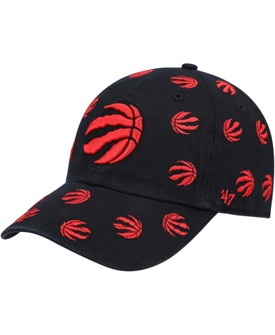 47 Brand Men's '47 Black Toronto Raptors Confetti Cleanup Adjustable Hat