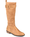 Journee Collection Women's Lelanni Wide Calf Tall Boots Women's Shoes In Tan
