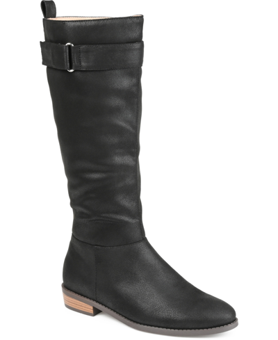 Journee Collection Women's Lelanni Extra Wide Calf Tall Boots In Black