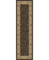 Km Home Closeout!  Pesaro 1599 2'2" X 7'7" Runner Area Rug In Black