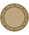 Km Home Pesaro 1599 5'3" X 5'3" Round Area Rug In Ivory