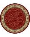 Km Home Closeout!  Pesaro 1599 5'3" X 5'3" Round Area Rug In Red