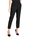 Tahari Asl Cropped Mid Rise Pants In Black